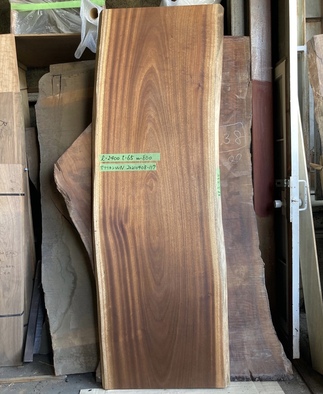 【商談中】アフリカンウォールナット一枚板<br />W2405 D800-840 T60<br />【※完成品shop展示中】<br />20210408-117